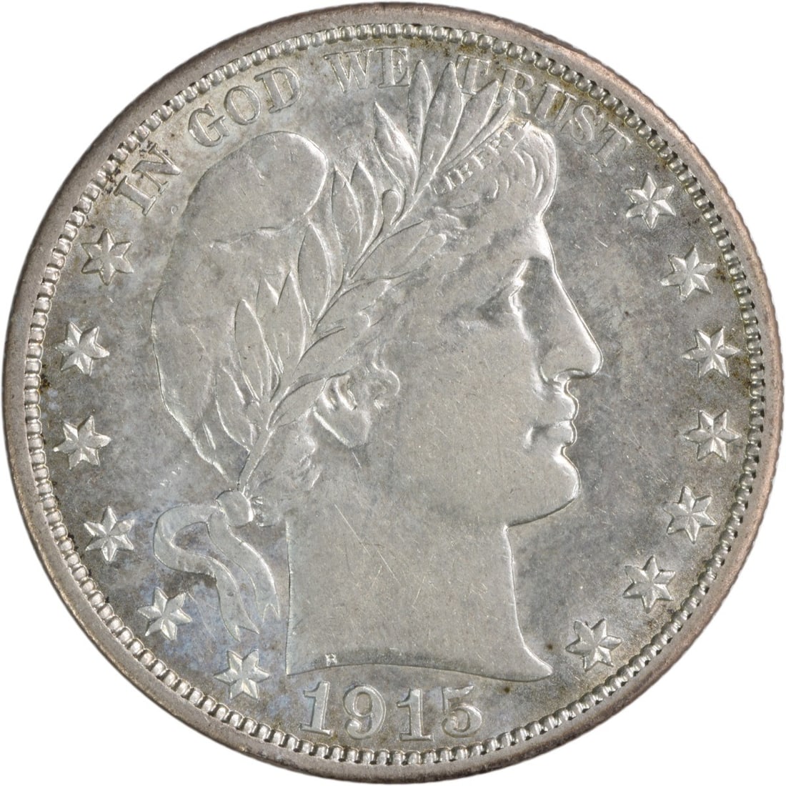 1915-S Barber Half Dollar 50C AU Uncertified Silver Coin: 1915-S Barber Half Dollar 50C AU Uncertified Silver Coin This 1915-S Barber Silver Half Dollar is a beautifully preserved coin in AU (About Uncirculated) condition. Minted in San Francisco, this coin 