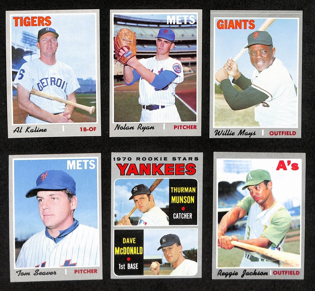 1970 Topps Baseball Card Set Complete 720 Cards Seaver Munson Clemente Ryan: 1970 Topps Baseball Card Set Complete 720 Cards Seaver Munson Clemente Ryan This 1970 Topps Baseball Card Complete Set includes all 720 cards, featuring iconic players such as Tom Seaver, Thurman Muns