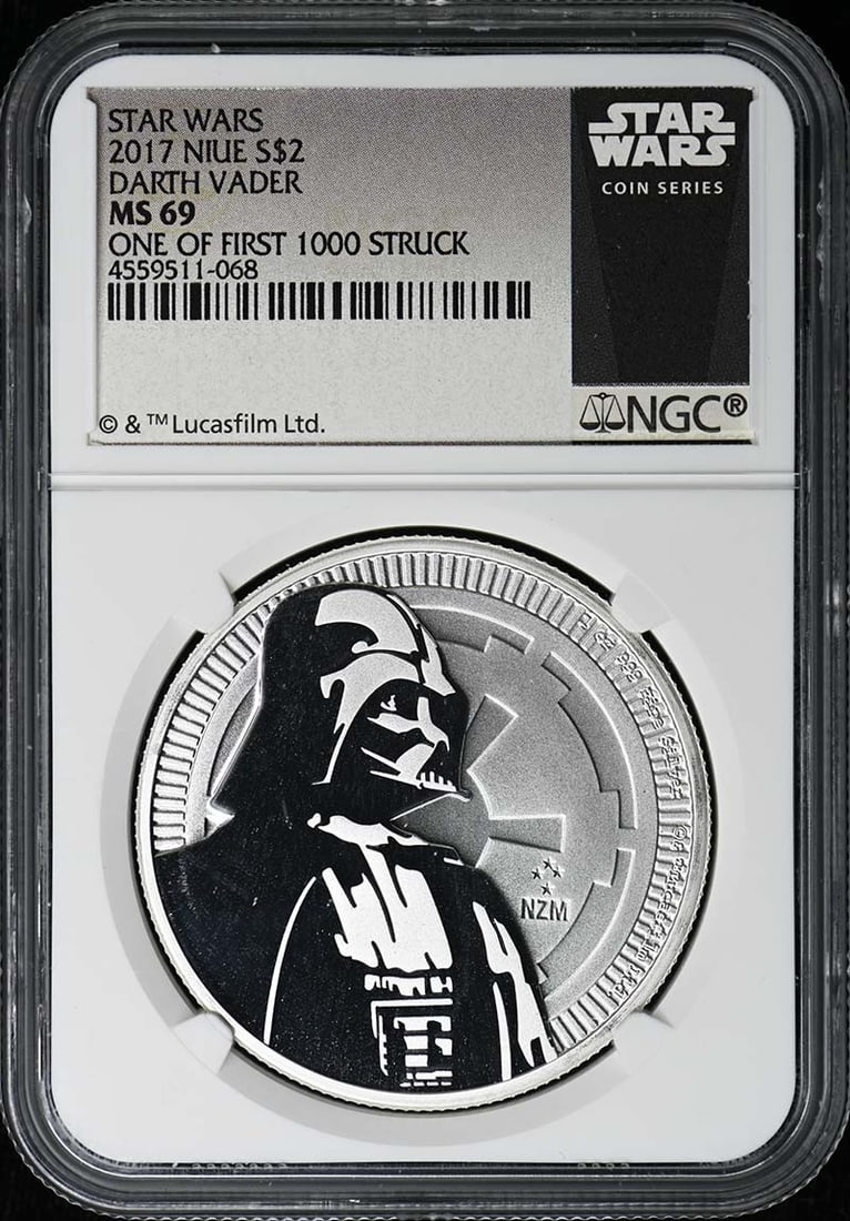 2017 Niue Two Dollar Darth Vader Coin NGC MS69 Certified (1 of 2)