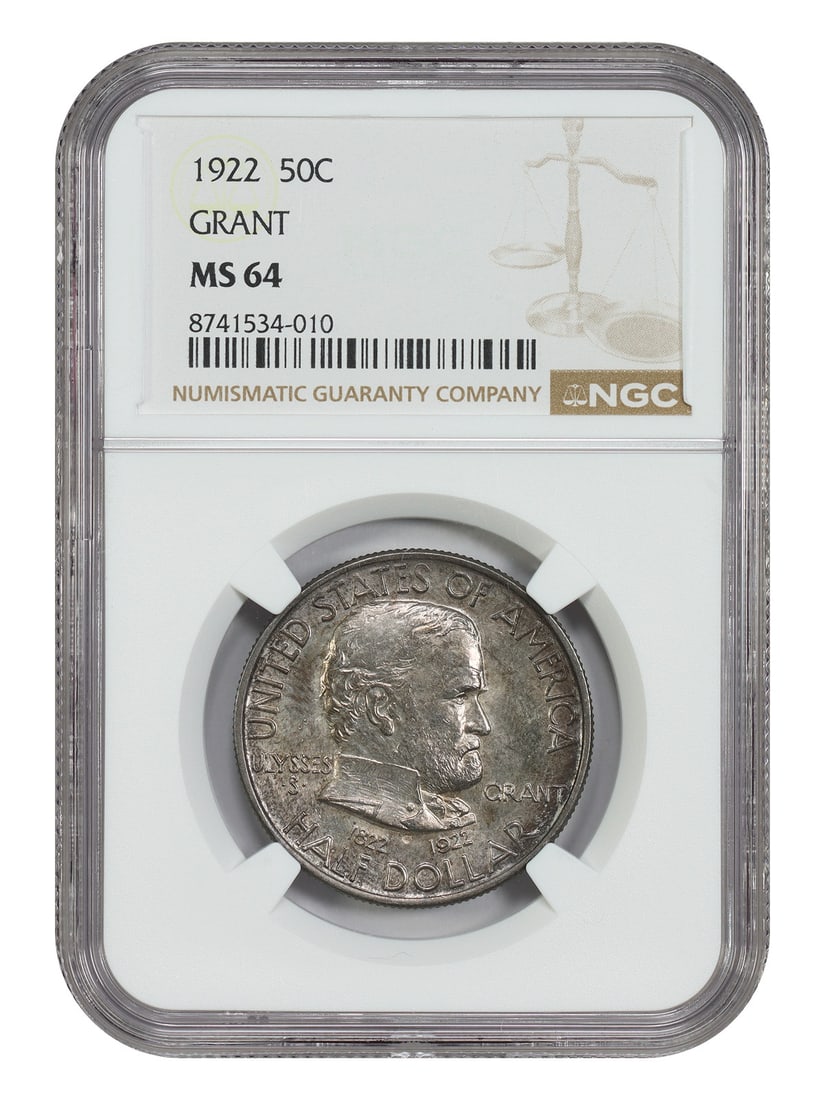 NGC MS64 1922 Grant 50C Commemorative Coin (1 of 4)