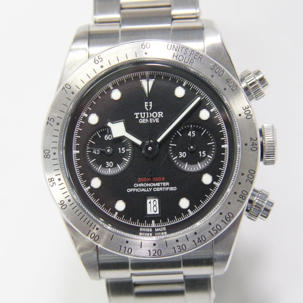 TUDOR Black Bay Chronograph 79350 Stainless Steel Automatic Men's Watch (1 of 8)
