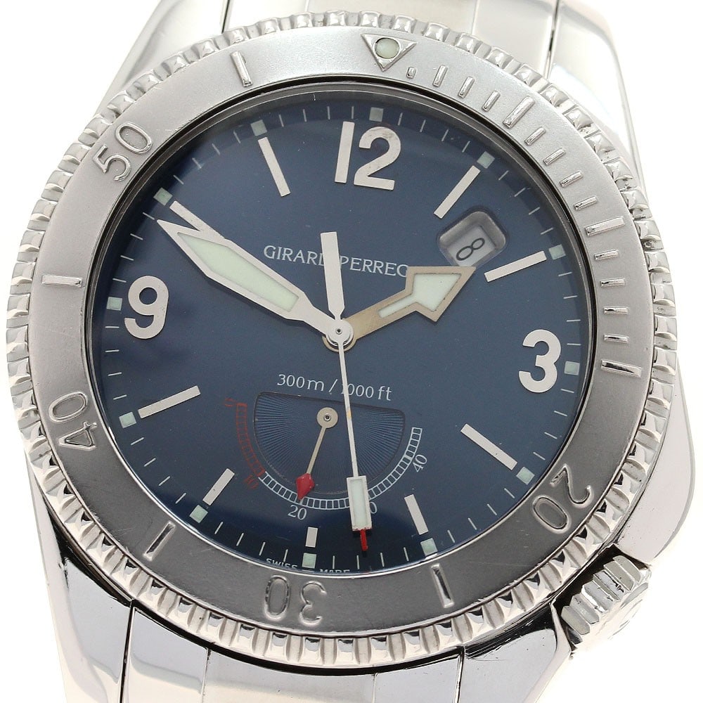 Seahawk Automatic Stainless Steel Men's Watch by Girard Perregaux: Seahawk Automatic Stainless Steel Men's Watch by Girard Perregaux This is a pre-owned Girard Perregaux Seahawk men's wristwatch, model 49900.1.11.4144. Featuring a stainless steel case and band with a