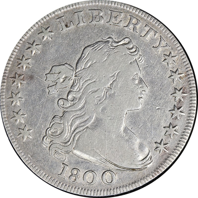 1800 Silver Bust Dollar Fine to Very Fine Circulated US Coin (1 of 2)