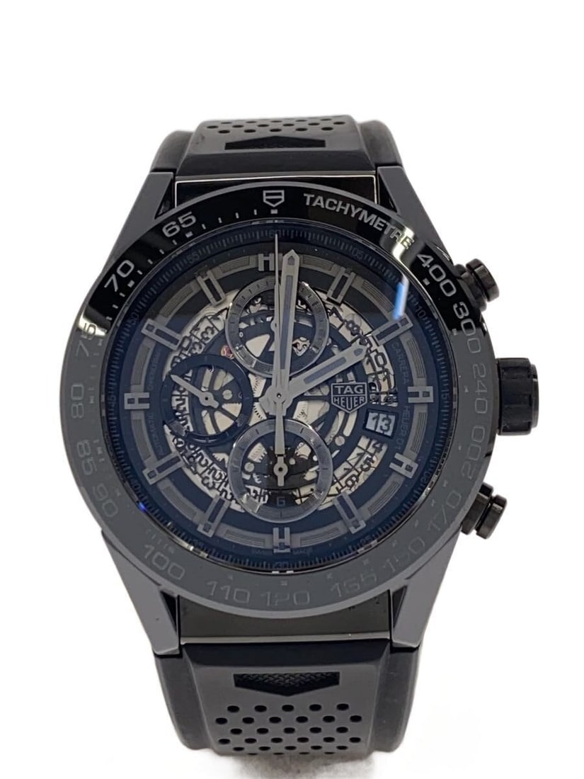 TAG Heuer CAR2A90.FT6071 Carrera Calibre Heuer 01 Wristwatch: TAG Heuer CAR2A90.FT6071 Carrera Calibre Heuer 01 Wristwatch This TAG Heuer Carrera Calibre Heuer 01 CAR2A90.FT6071 men's wristwatch features a Swiss-made design with a robust case and sporty appearan