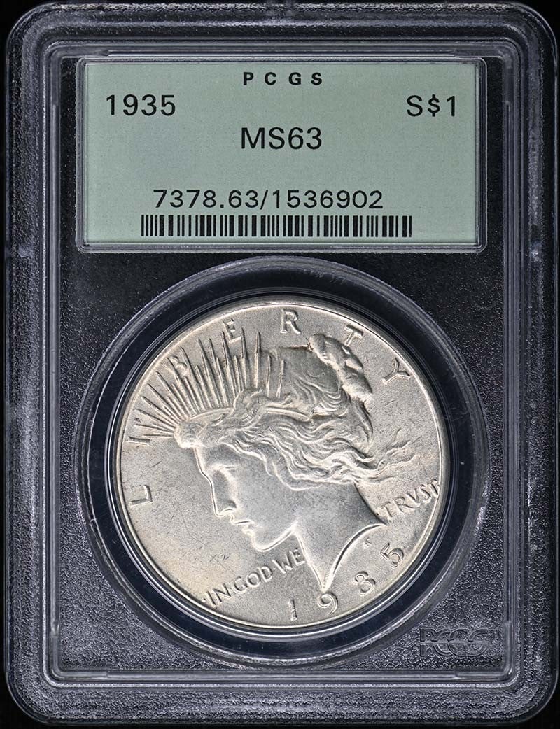 PCGS MS63 1935 Philadelphia Peace Dollar (1 of 2)