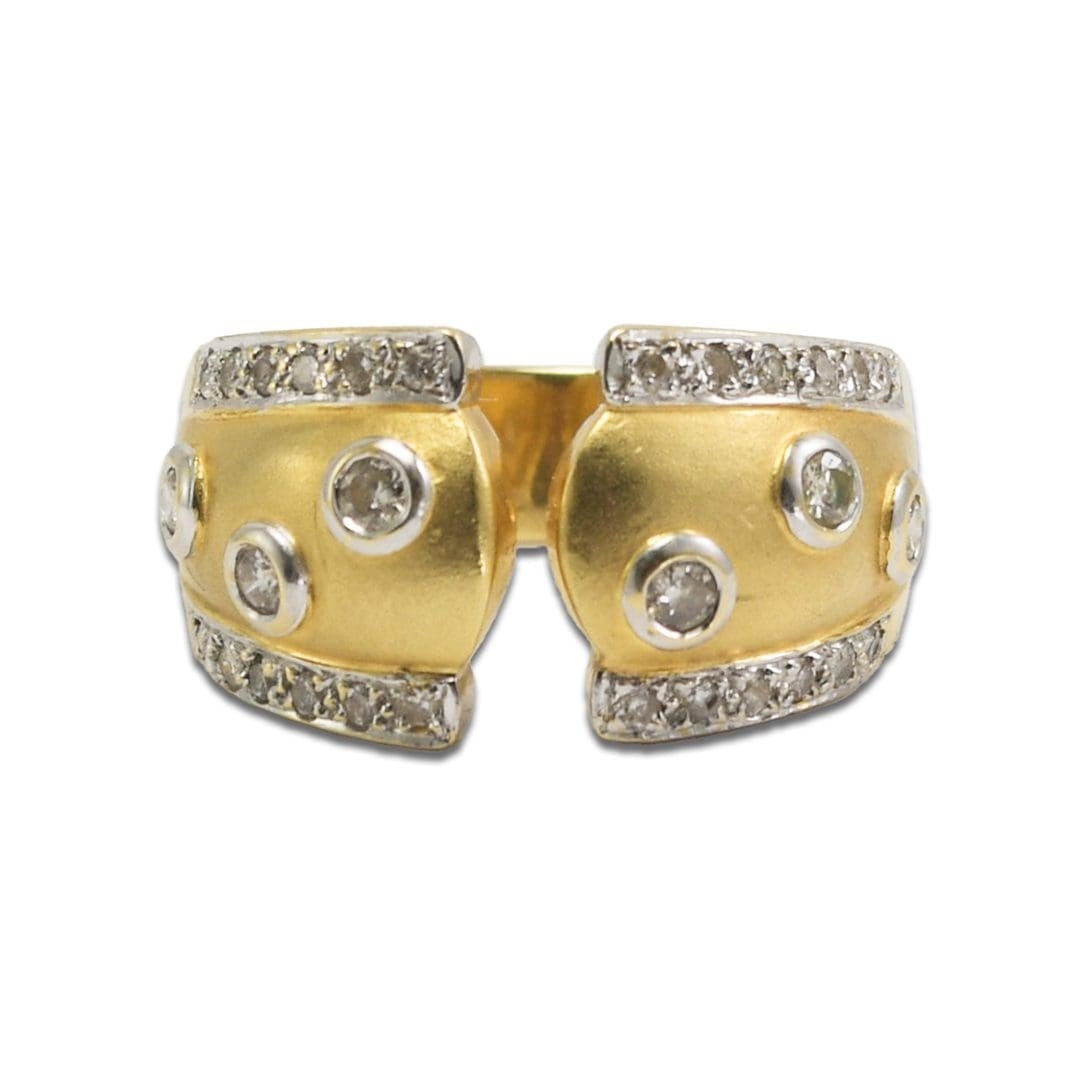 18k Yellow Gold Diamond Band Ring Size 6 0.35 ct: 18k Yellow Gold Diamond Band Ring Size 6 0.35 ct This elegant ring features round natural diamonds set in 18K yellow gold. The diamonds have an SI clarity grade and a total carat weight between 0.25 a