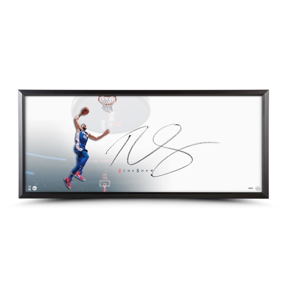 Ben Simmons Autographed 20x46 Framed Photo 76ers Upper Deck (1 of 3)