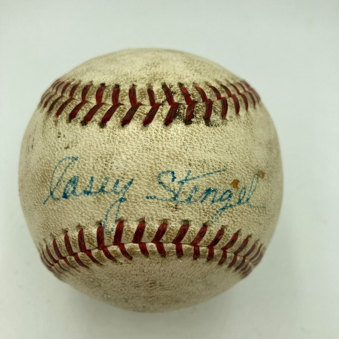 Casey Stengel Mel Allen Dual Signed Baseball JSA Authenticated 1960s: Casey Stengel Mel Allen Dual Signed Baseball JSA Authenticated 1960s This unique baseball features dual signatures from two legends of Major League Baseball: Casey Stengel and Mel Allen. Stengel, reno