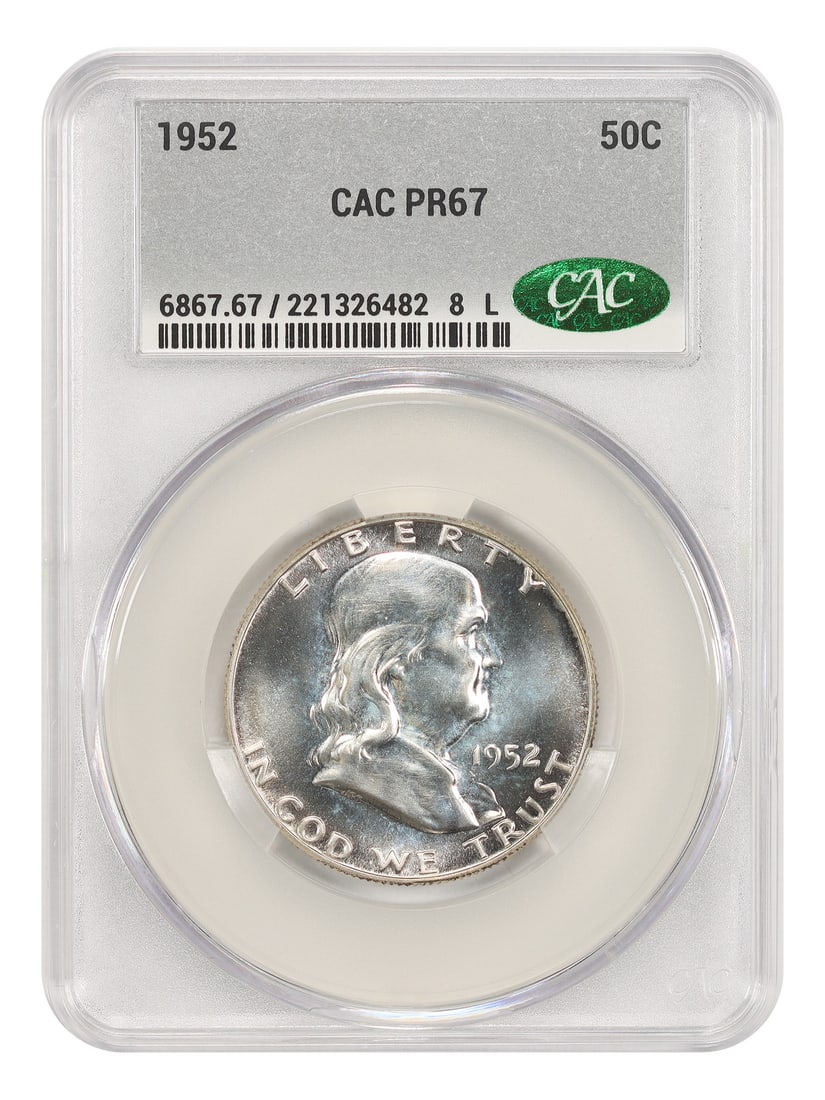 CACG PR67 1952 Franklin Half Dollar 50C (1 of 6)