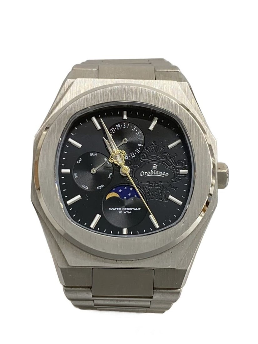 Orobianco Ora Speciale Quartz Black Stainless Steel Wristwatch: Orobianco Ora Speciale Quartz Black Stainless Steel Wristwatch This Orobianco Ora SPECIALE Quartz OR006 men's wristwatch features a stainless steel case and band with a black color scheme. The watch i