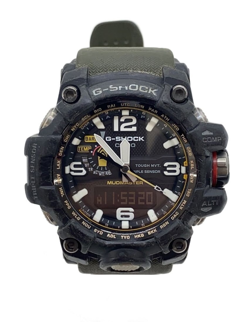 Casio G Shock GWG 1000 1A3JF Black Rubber Wristwatch: Casio G Shock GWG 1000 1A3JF Black Rubber Wristwatch This CASIO G-SHOCK GWG-1000-1A3JF men's wristwatch features a durable black rubber construction and is designed for reliability and toughness. Made
