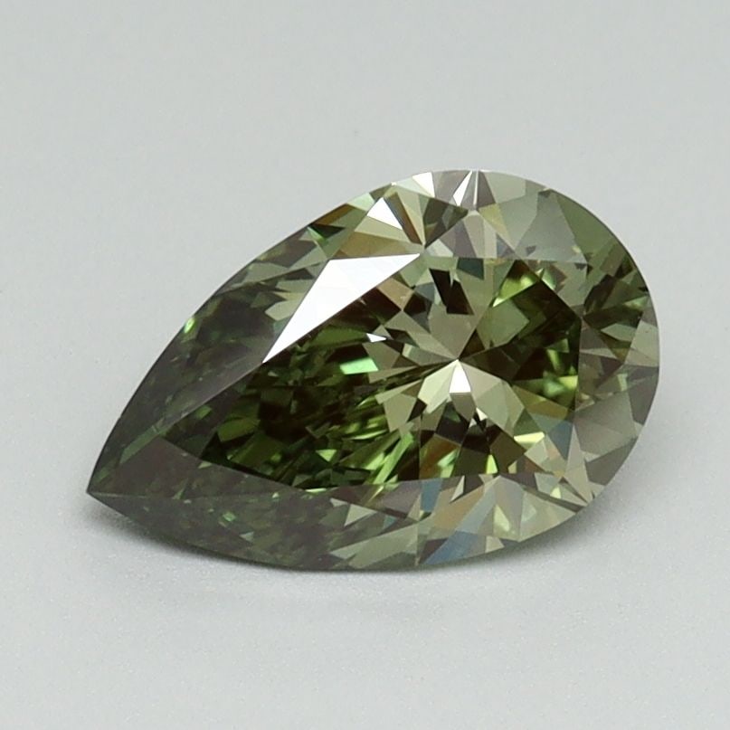 Loose Diamond - PEAR 1.02ct Fancy Vivid Green VVS2: Loose Diamond - PEAR 1.02ct Fancy Vivid Green VVS2 Source: This is a real non-mined Diamond that has been grown in a lab Shape: PEAR Carats: 1.02 Color: Fancy Vivid Green Certification: IGI Video: