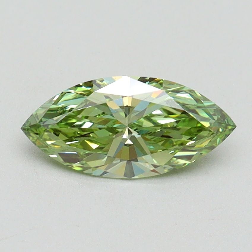 Loose Diamond - MARQUISE 0.71ct Fancy Vivid Green VVS2: Loose Diamond - MARQUISE 0.71ct Fancy Vivid Green VVS2 Source: This is a real non-mined Diamond that has been grown in a lab Shape: MARQUISE Carats: 0.71 Color: Fancy Vivid Green Certification: IGI Vi
