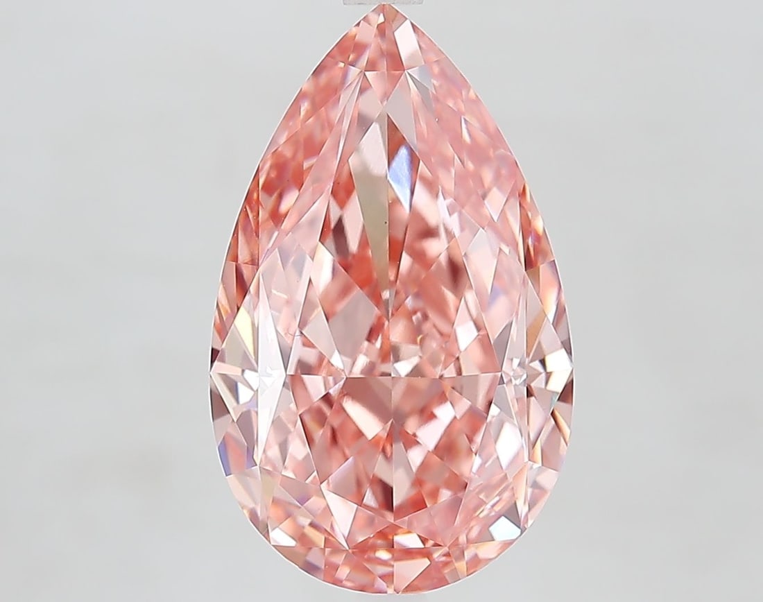 Loose Diamond - PEAR 6.43ct Fancy Vivid Pink VS1: Loose Diamond - PEAR 6.43ct Fancy Vivid Pink VS1 Source: This is a real non-mined Diamond that has been grown in a lab Shape: PEAR Carats: 6.43 Color: Fancy Vivid Pink Certification: IGI Video:
