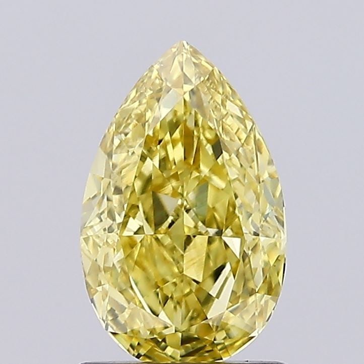Loose Diamond - PEAR 1.1ct Fancy Intense Yellow VS1: Loose Diamond - PEAR 1.1ct Fancy Intense Yellow VS1 Source: This is a real non-mined Diamond that has been grown in a lab Shape: PEAR Carats: 1.1 Color: Fancy Intense Yellow Certification: NONE Video: