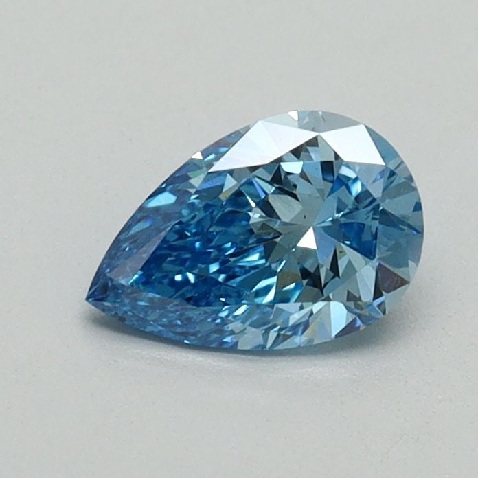Loose Diamond - PEAR 0.5ct Fancy Blue VS2: Loose Diamond - PEAR 0.5ct Fancy Blue VS2 Source: This is a real non-mined Diamond that has been grown in a lab Shape: PEAR Carats: 0.5 Color: Fancy Blue Certification: NONE Video: