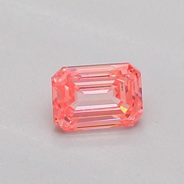 Loose Diamond - EMERALD 0.22ct Fancy Vivid Pink VS2: Loose Diamond - EMERALD 0.22ct Fancy Vivid Pink VS2 Source: This is a real non-mined Diamond that has been grown in a lab Shape: EMERALD Carats: 0.22 Color: Fancy Vivid Pink Certification: IGI Video: