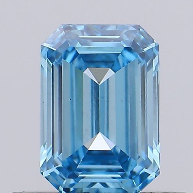 Loose Diamond - EMERALD 0.38ct Fancy Vivid Blue VVS2: Loose Diamond - EMERALD 0.38ct Fancy Vivid Blue VVS2 Source: This is a real non-mined Diamond that has been grown in a lab Shape: EMERALD Carats: 0.38 Color: Fancy Vivid Blue Certification: NONE Video