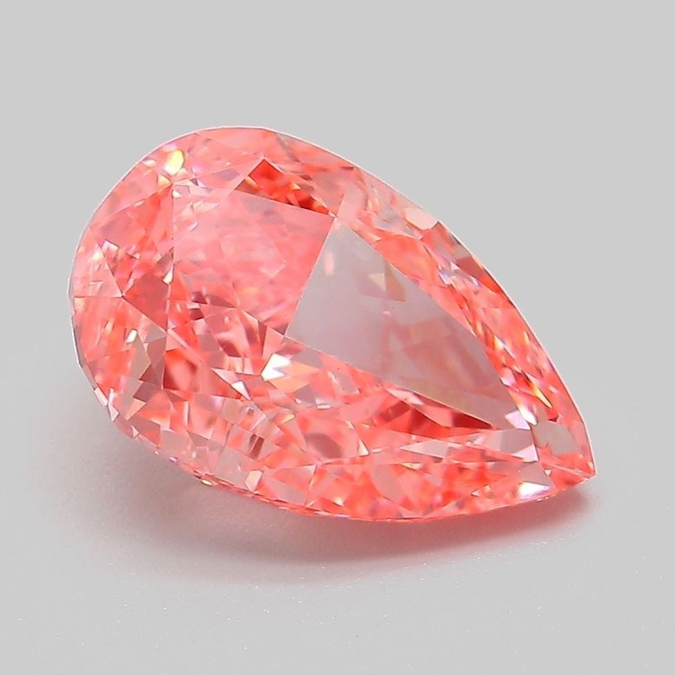 Loose Diamond - PEAR 3.08ct Fancy Vivid Pink VVS2: Loose Diamond - PEAR 3.08ct Fancy Vivid Pink VVS2 Source: This is a real non-mined Diamond that has been grown in a lab Shape: PEAR Carats: 3.08 Color: Fancy Vivid Pink Certification: IGI Video: