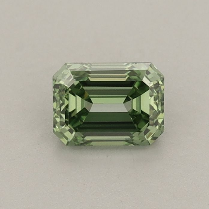 Loose Diamond - EMERALD 0.53ct Fancy Vivid Green VVS2: Loose Diamond - EMERALD 0.53ct Fancy Vivid Green VVS2 Source: This is a real non-mined Diamond that has been grown in a lab Shape: EMERALD Carats: 0.53 Color: Fancy Vivid Green Certification: IGI Vide