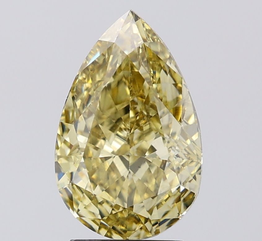 Loose Diamond - PEAR 3.13ct Fancy Intense Yellow VS2: Loose Diamond - PEAR 3.13ct Fancy Intense Yellow VS2 Source: This is a real non-mined Diamond that has been grown in a lab Shape: PEAR Carats: 3.13 Color: Fancy Intense Yellow Certification: IGI Video