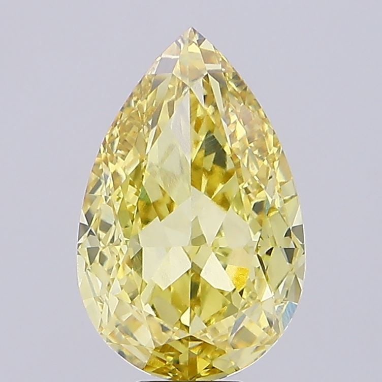 Loose Diamond - PEAR 10.07ct Fancy Intense Yellow VVS2: Loose Diamond - PEAR 10.07ct Fancy Intense Yellow VVS2 Source: This is a real non-mined Diamond that has been grown in a lab Shape: PEAR Carats: 10.07 Color: Fancy Intense Yellow Certification: IGI