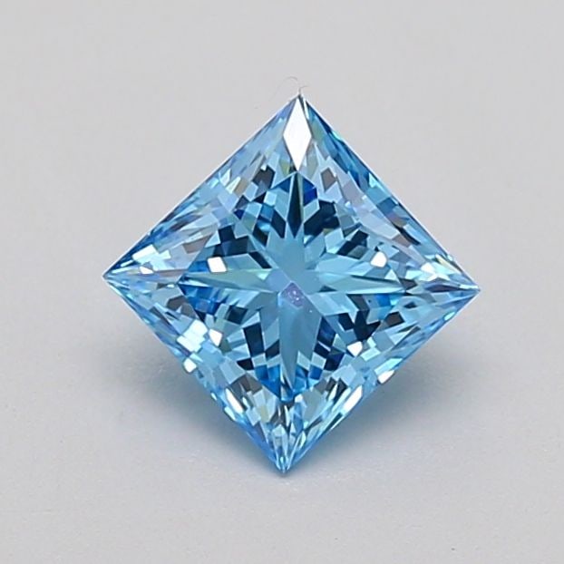 Loose Diamond - PRINCESS 0.76ct Fancy Vivid Blue VS1: Loose Diamond - PRINCESS 0.76ct Fancy Vivid Blue VS1 Source: This is a real non-mined Diamond that has been grown in a lab Shape: PRINCESS Carats: 0.76 Color: Fancy Vivid Blue Certification: IGI Video