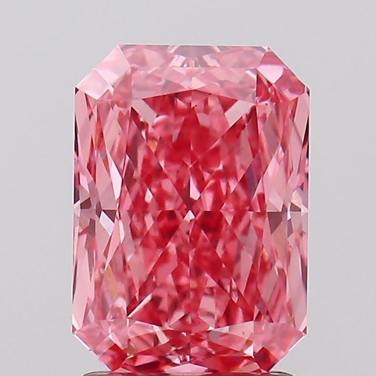 Loose Diamond - RADIANT 2.06ct Fancy Vivid Pink VS1: Loose Diamond - RADIANT 2.06ct Fancy Vivid Pink VS1 Source: This is a real non-mined Diamond that has been grown in a lab Shape: RADIANT Carats: 2.06 Color: Fancy Vivid Pink Certification: IGI Video: