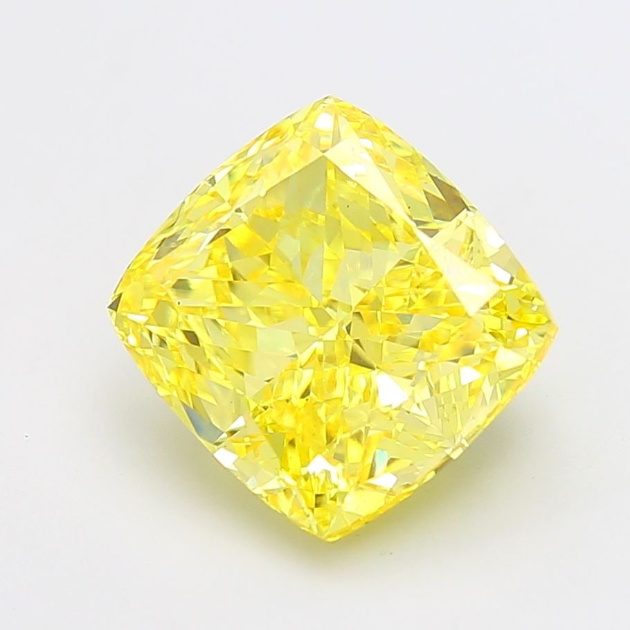 Loose Diamond - CUSHION MODIFIED 8.13ct Fancy Vivid Yellow VS1: Loose Diamond - CUSHION MODIFIED 8.13ct Fancy Vivid Yellow VS1 Source: This is a real non-mined Diamond that has been grown in a lab Shape: CUSHION MODIFIED Carats: 8.13 Color: Fancy Vivid Yellow Cert