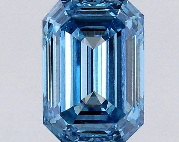 Loose Diamond - EMERALD 0.58ct Fancy Vivid Blue VVS2: Loose Diamond - EMERALD 0.58ct Fancy Vivid Blue VVS2 Source: This is a real non-mined Diamond that has been grown in a lab Shape: EMERALD Carats: 0.58 Color: Fancy Vivid Blue Certification: IGI Video: