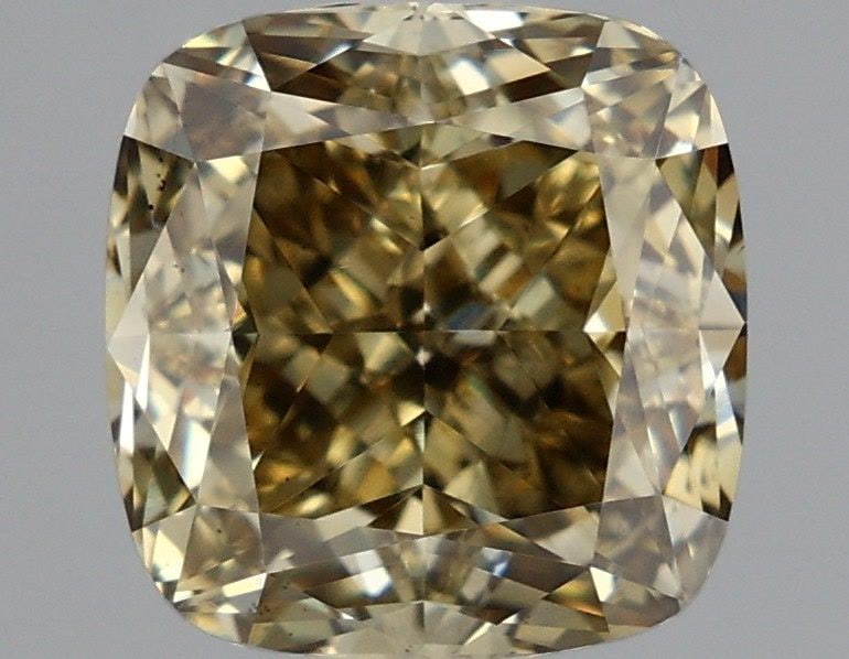 Loose Diamond - CUSHION MODIFIED 2.7ct Fancy Intense Gray Yellow VS2: Loose Diamond - CUSHION MODIFIED 2.7ct Fancy Intense Gray Yellow VS2 Source: This is a real non-mined Diamond that has been grown in a lab Shape: CUSHION MODIFIED Carats: 2.7 Color: Fancy Intense Gray