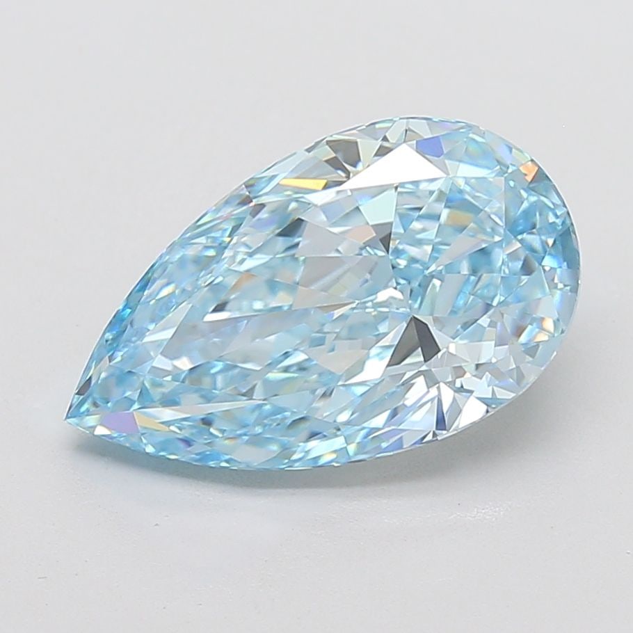 Loose Diamond - PEAR 6.07ct Fancy Vivid Blue VVS2: Loose Diamond - PEAR 6.07ct Fancy Vivid Blue VVS2 Source: This is a real non-mined Diamond that has been grown in a lab Shape: PEAR Carats: 6.07 Color: Fancy Vivid Blue Certification: IGI Video: