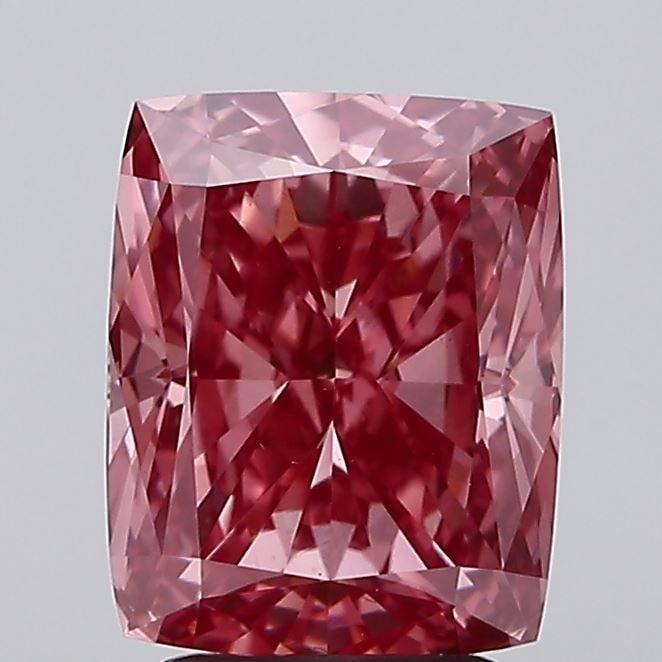 Loose Diamond - CUSHION MODIFIED 3.38ct Fancy Vivid Pink VS1: Loose Diamond - CUSHION MODIFIED 3.38ct Fancy Vivid Pink VS1 Source: This is a real non-mined Diamond that has been grown in a lab Shape: CUSHION MODIFIED Carats: 3.38 Color: Fancy Vivid Pink Certific