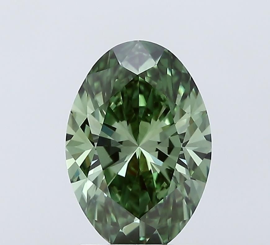 Loose Diamond - OVAL 2.04ct Fancy Vivid Green VS1: Loose Diamond - OVAL 2.04ct Fancy Vivid Green VS1 Source: This is a real non-mined Diamond that has been grown in a lab Shape: OVAL Carats: 2.04 Color: Fancy Vivid Green Certification: IGI Video: