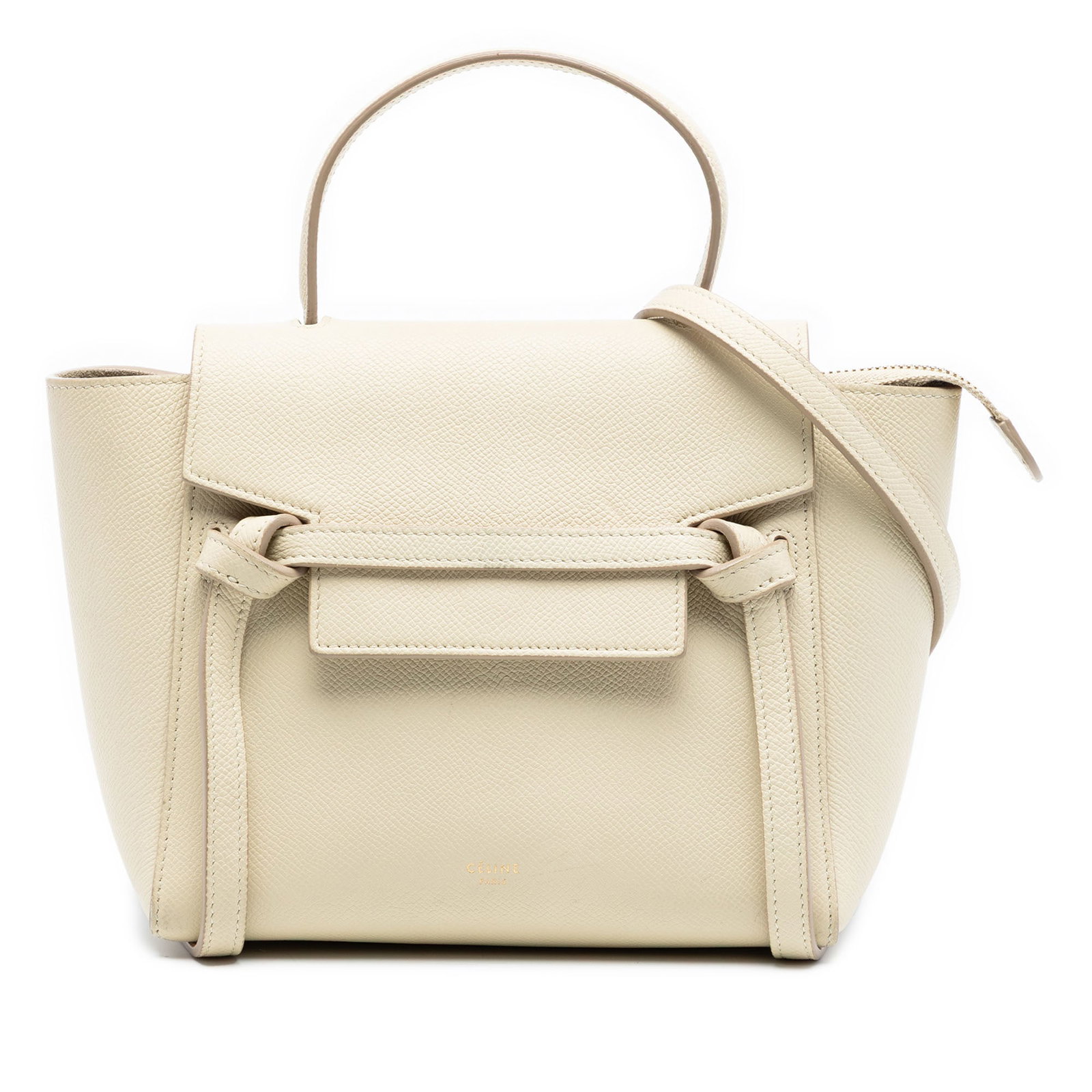 Celine Nano Belt Bag Brown Grained Calfskin Leather with Shoulder Strap (1 of 7)