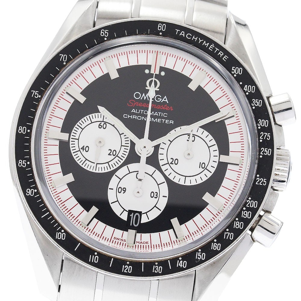 Omega Speedmaster Legend Michael Schumacher Automatic Date Watch 3507.51: Omega Speedmaster Legend Michael Schumacher Automatic Date Watch 3507.51 This OMEGA Speedmaster Legend Michael Schumacher wristwatch, model 3507.51, is a men's automatic timepiece originating from Swi