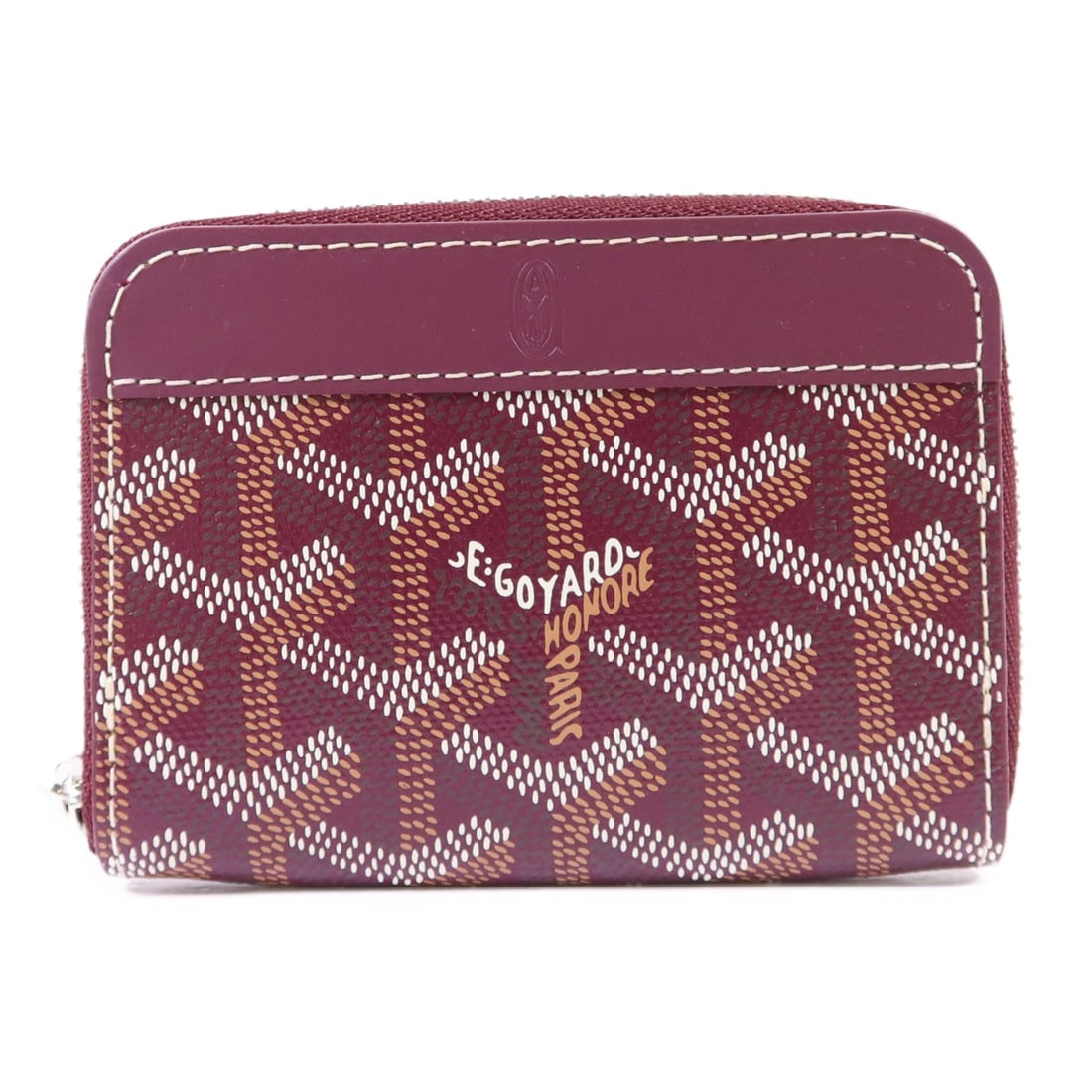Goyard Red Coated Canvas Calfskin Mini Round Wallet: Goyard Red Coated Canvas Calfskin Mini Round Wallet This Goyard Matignon Mini Wallet features a round design crafted from durable PVC coated canvas with calfskin accents. The wallet comes in a strikin