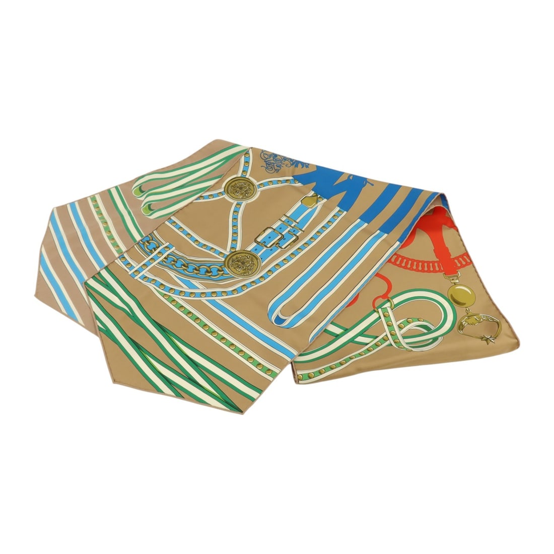 Hermes Grand Tralala silk women scarf 180x30cm brown: Hermes Grand Tralala silk women scarf 180x30cm brown This Hermes Grand Tralala scarf is crafted from luxurious silk and features a striking multicolor design in shades of brown, red, and blue. Designe
