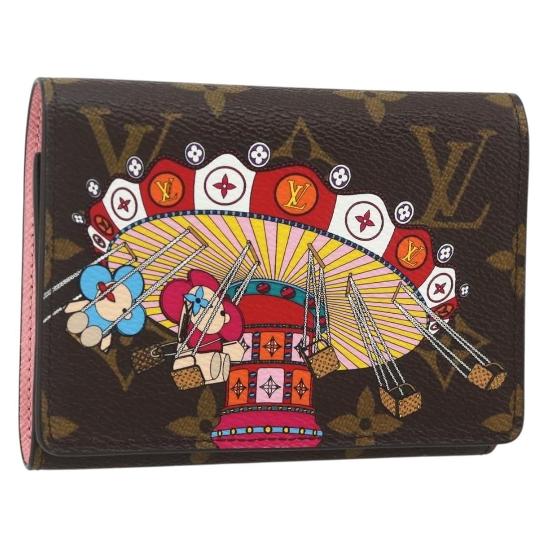 Louis Vuitton Victorine Pink Monogram Canvas Wallet M69754: Louis Vuitton Victorine Pink Monogram Canvas Wallet M69754 This Louis Vuitton Vivienne Portefeuille Victorine wallet features the brand's signature monogram canvas in pink. Designed for women, it offe
