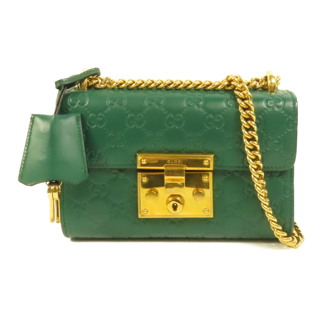 Gucci Padlock Green Calfskin Shoulder Bag with Gold Hardware (1 of 16)