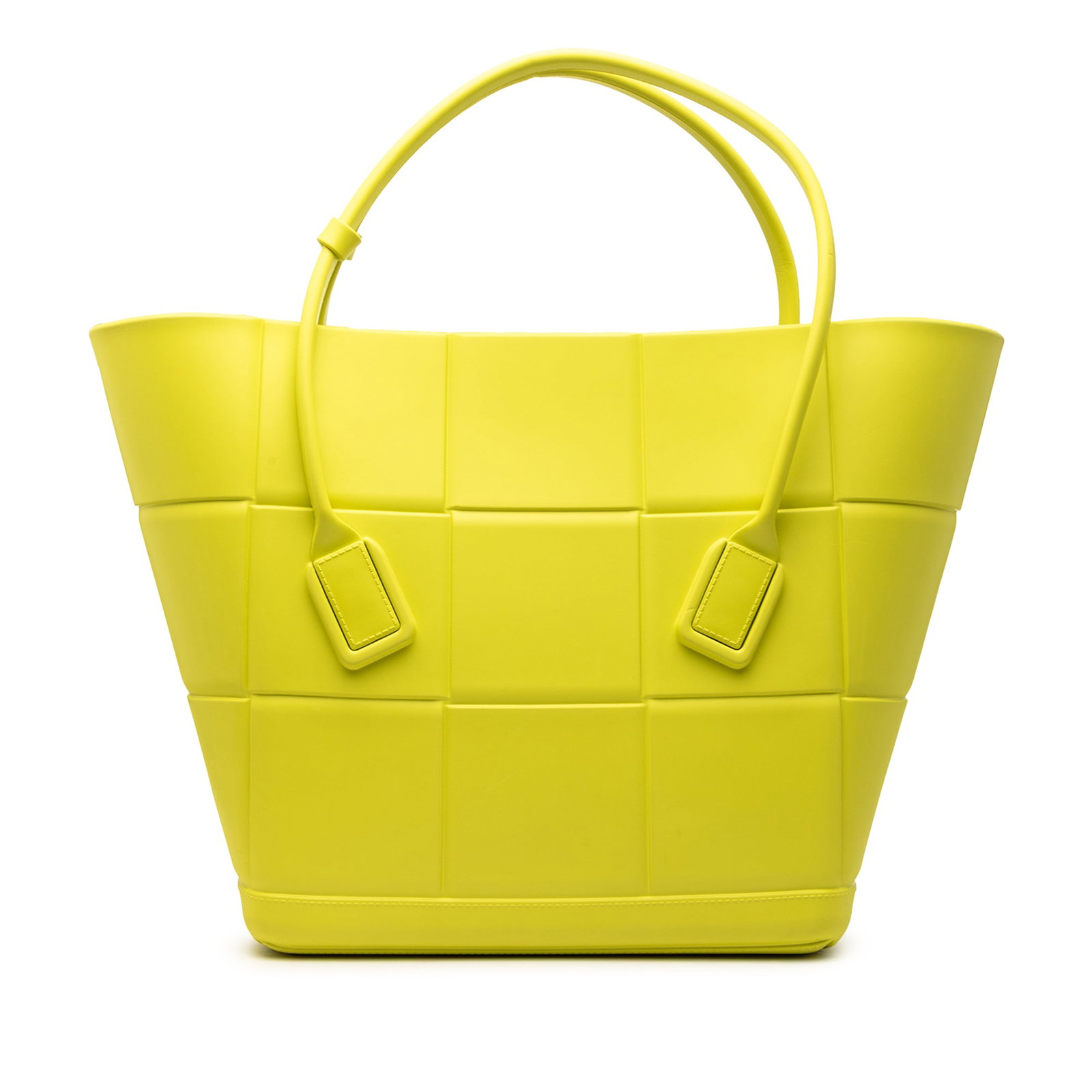 Bottega Veneta Arco Tote in Matte Yellow Rubber (1 of 8)