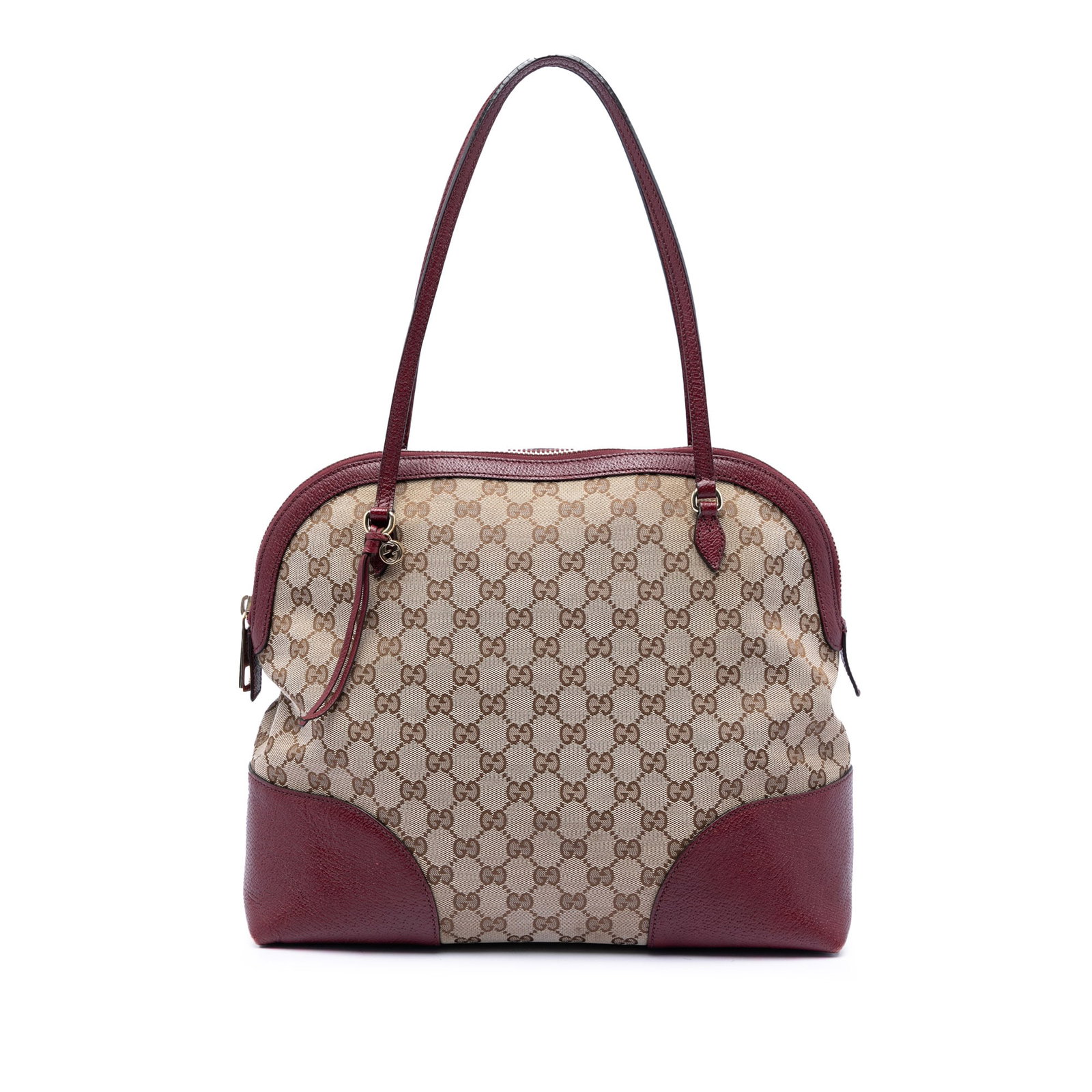 Gucci Bree Dome Tote Beige GG Canvas Medium Size with Leather Trim (1 of 8)