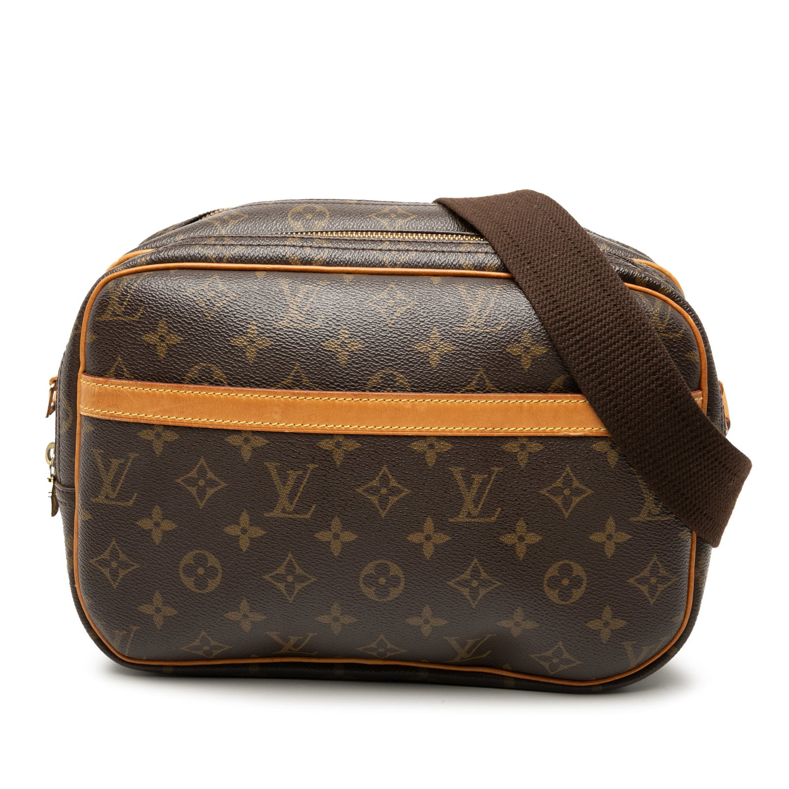 Louis Vuitton Reporter PM Monogram Canvas Crossbody Bag: Louis Vuitton Reporter PM Monogram Canvas Crossbody Bag The Louis Vuitton Monogram Reporter PM is crafted with the brand's signature monogram canvas and features vachetta leather trim. This bag includ