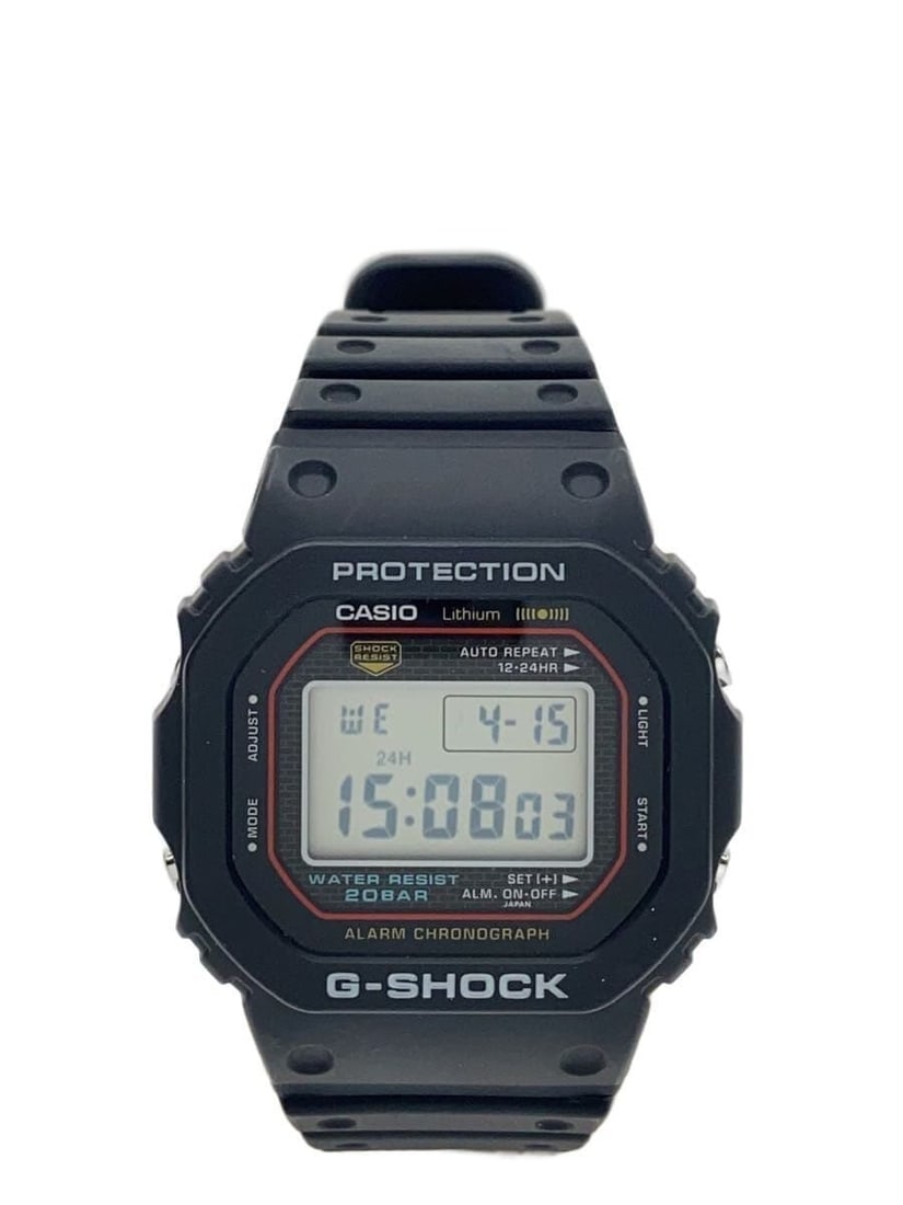 CASIO DW-5000R-1AJF G Shock Reissue Men's Rubber Wristwatch: CASIO DW-5000R-1AJF G Shock Reissue Men's Rubber Wristwatch This CASIO G-SHOCK DW-5000R-1AJF is a first generation reissue model designed for men. The watch features a durable rubber case and band, wi