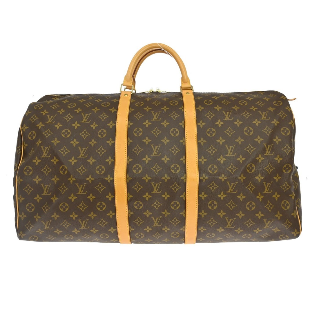 Louis Vuitton Keepall Monogram Canvas Travel Bag 60cm: Louis Vuitton Keepall Monogram Canvas Travel Bag 60cm This Louis Vuitton Keepall Bag features the iconic monogram canvas in brown, designed for unisex use. Crafted in France, it offers ample storage s