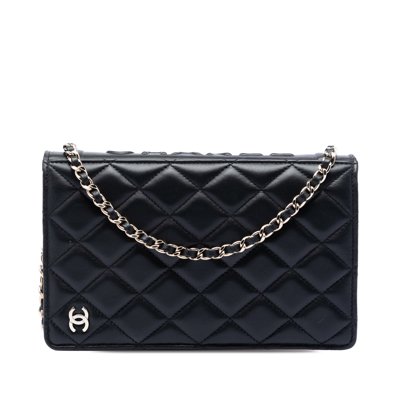 Chanel Book Wallet on Chain Quilted Lambskin Black (1 of 7)
