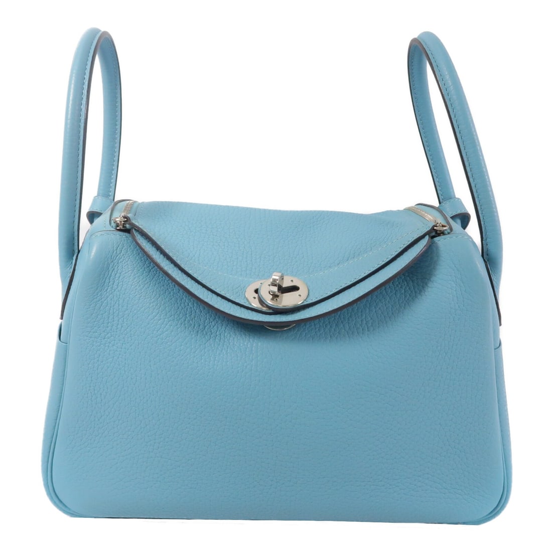Hermes Lindy 26 Bleu Atoll Taurillon Clemence Shoulder Bag PHW (1 of 14)