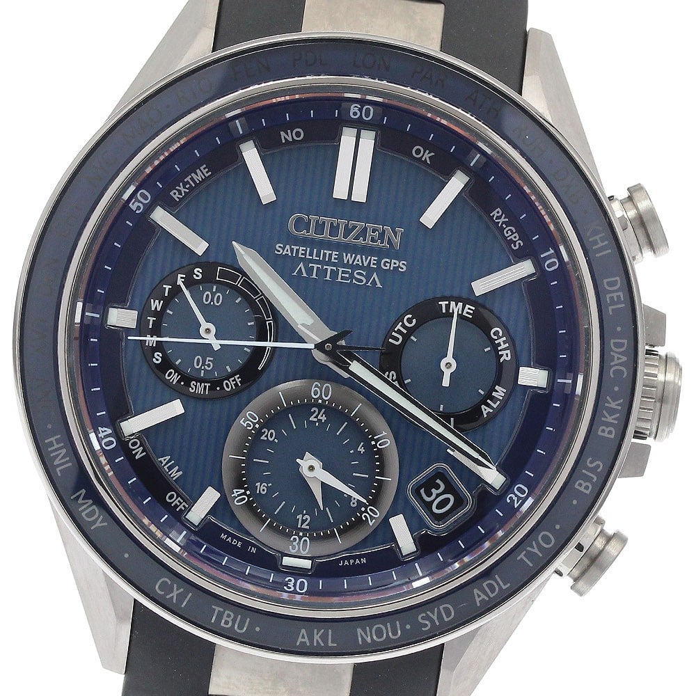 Citizen Attesa ACT Line titanium solar radio controlled chronograph watch (1 of 6)
