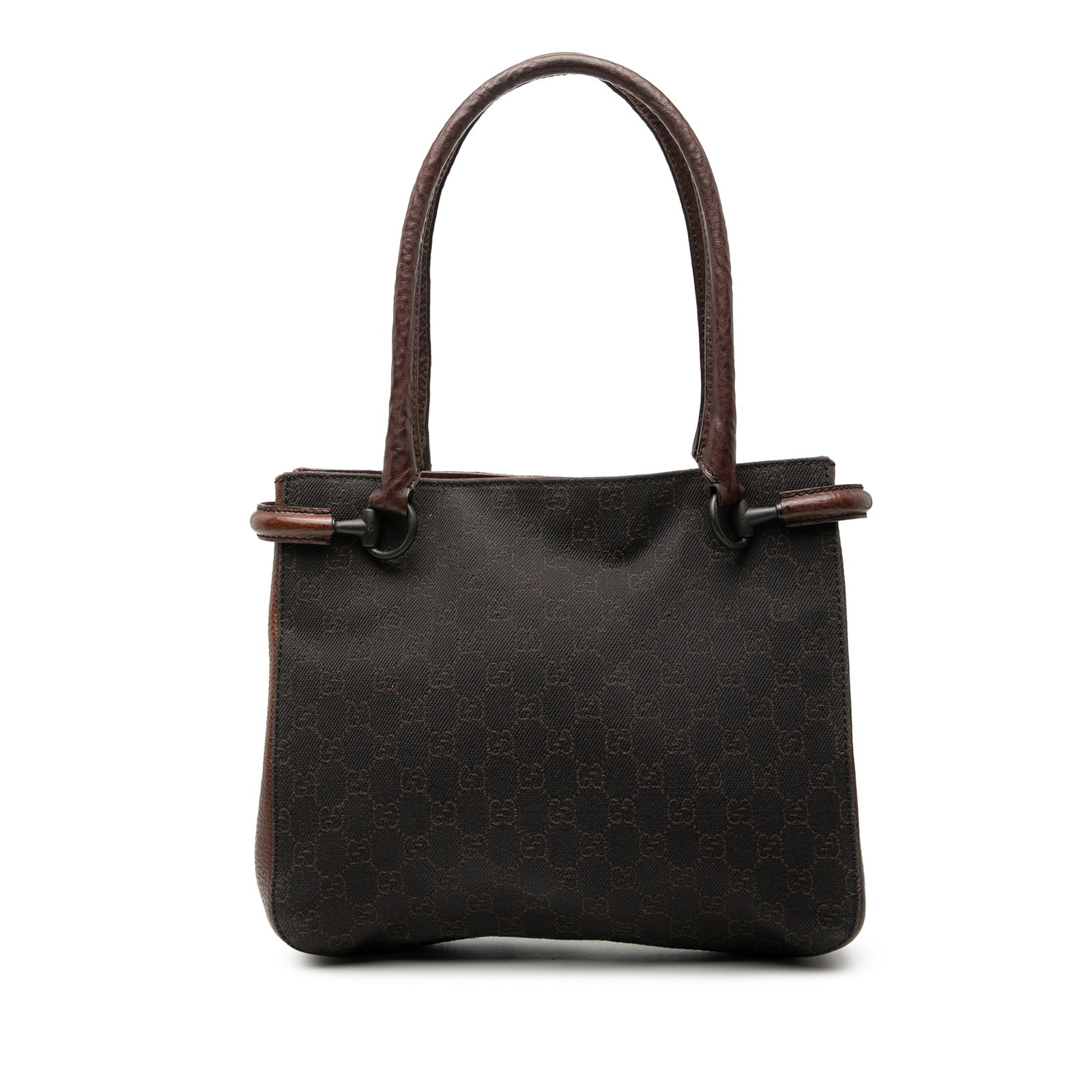 Gucci denim tote with leather trim and magnetic top closure (1 of 11)