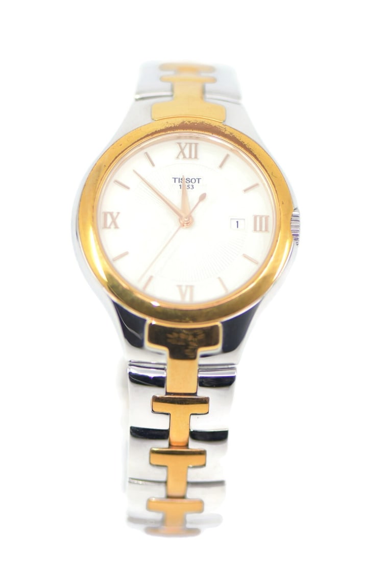 Tissot T12 Two Tone Stainless Steel Quartz Watch T0822102203800 with Box: Tissot T12 Two Tone Stainless Steel Quartz Watch T0822102203800 with Box Discover the elegance of the Tissot T12 Two Tone Stainless Steel Watch, a stunning wristwatch designed for those who appreciate